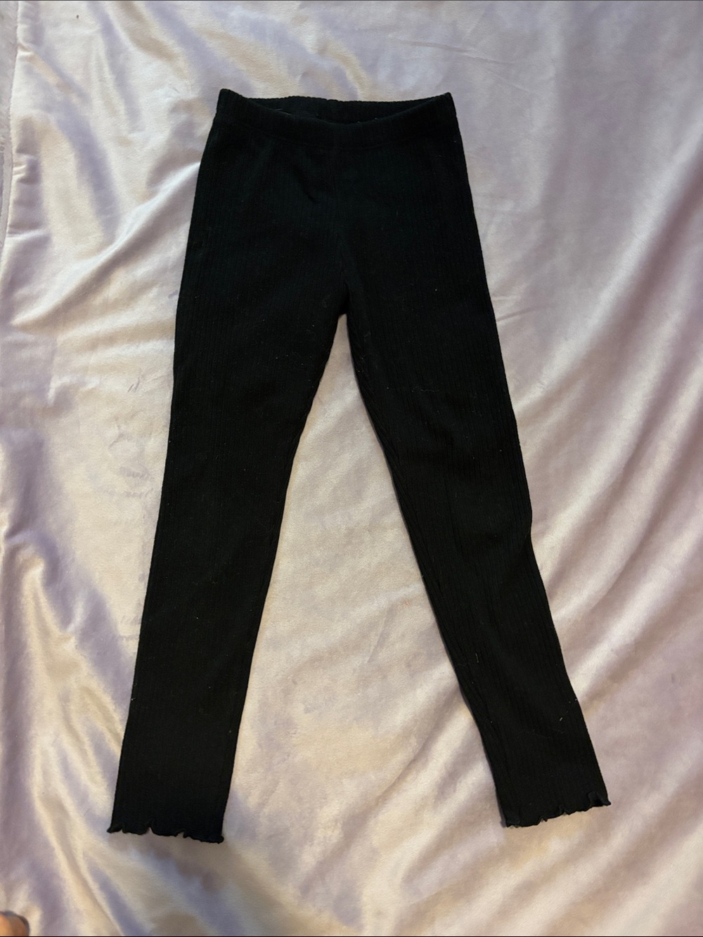 Cat & Jack Black Ribbed Kids Leggings